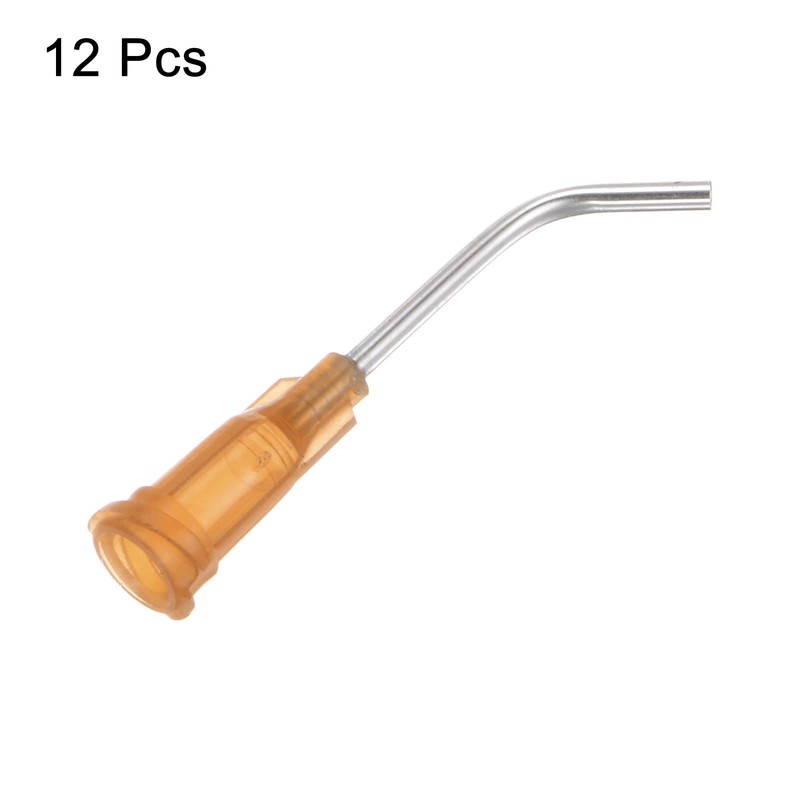 sourcing map Blunt Pointed Dosing Needles 15 Gauge 45° Curved