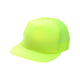 NYFASHION101 en Blanco Snapback de Malla Ajustable (algodón 6-Panel Trucker – Gorra Sombrero, Amarillo Neón, Talla única
