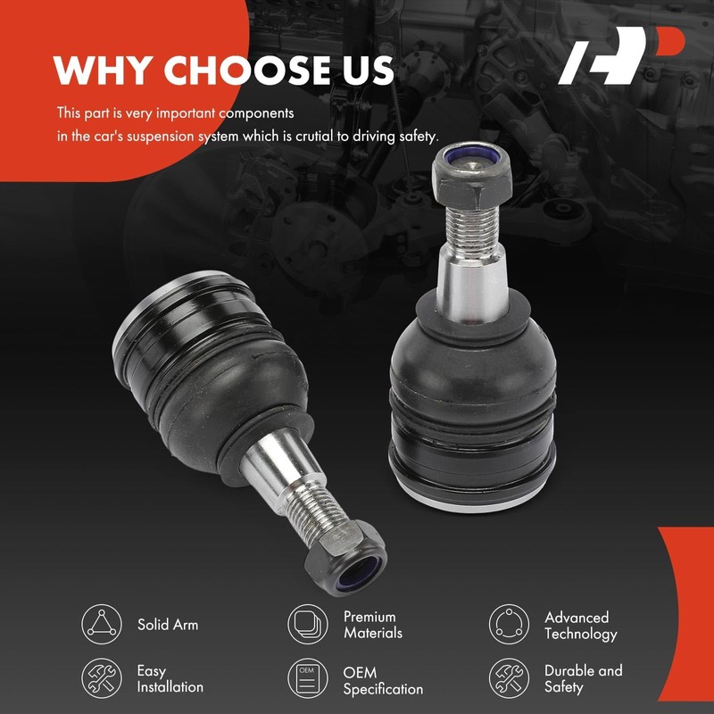A-Premium 2 x Front Lower Ball Joints, Compatible with Mitsubishi