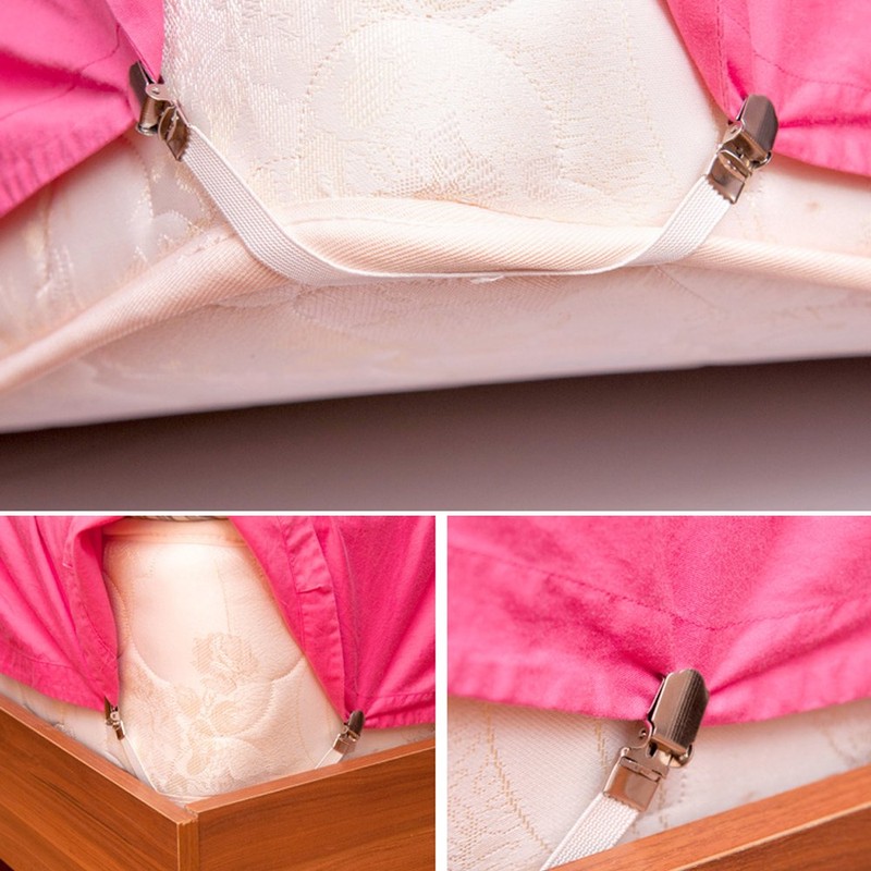 TRIXES 4er-Packung mit weißen Bügelbrett Bezug Straffer Halter Verbindungselemente extragross/XXL