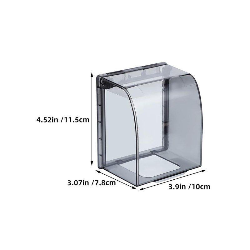 TOPPERFUN 3-Pack Waterproof Receptacle Cover 86-Type Transparent Outdoor Outlet Box