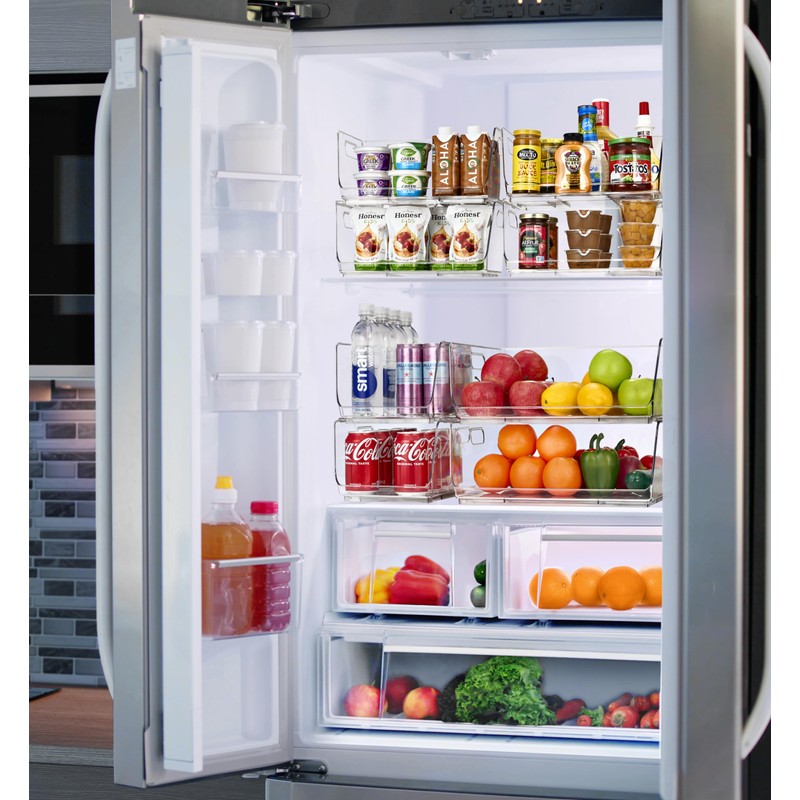 Sorbus Stackable Storage Bins Open Front - Clear Stackable Storage