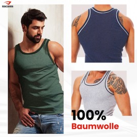 SGS Pack of 5 Men's Fine-rib Tank Tops Muscle Shirts, Pack of 5., xl