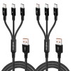GELRHONR 2Pack USB C Multi Charging Cable, 4FT USB C