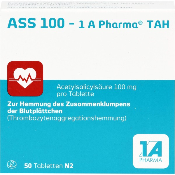 1 A Pharma ASS 100 - 1 A Pharma TAH Tabletten, 50 St. Tabletten