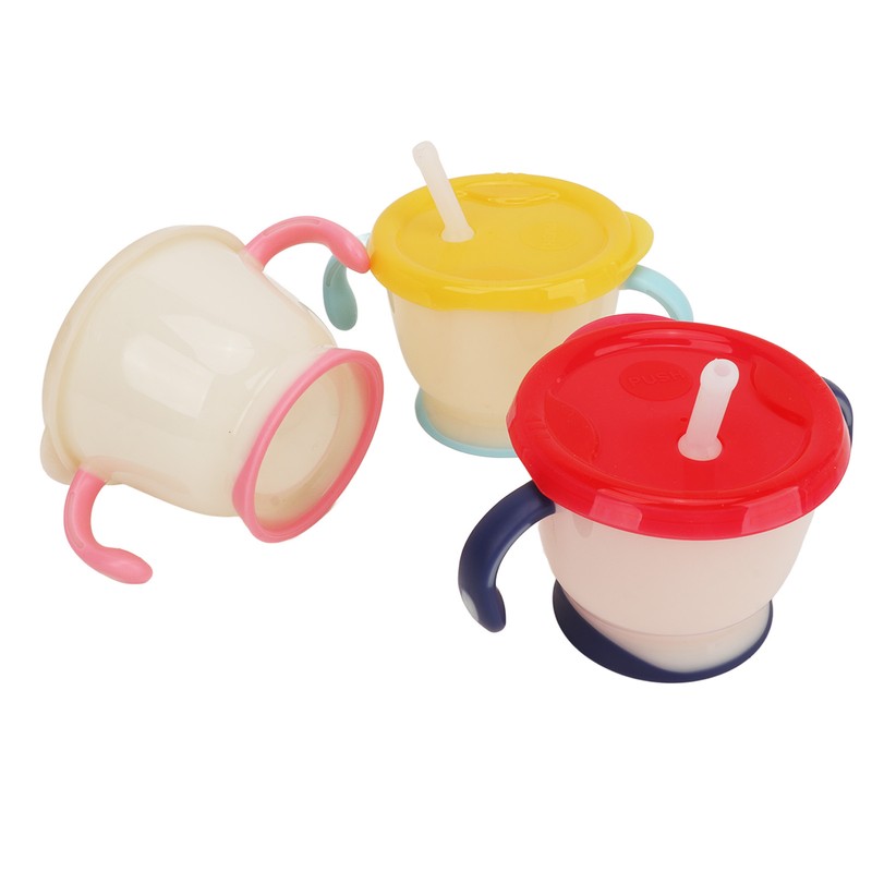 3PCS Baby Straw Cup 150ml Spill Proof Toddler Baby Training