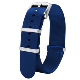TStrap NATO Watch Strap Nylon - Blue Soft Watch Band for Men Womem Replacement - Bracelet de Montre Pour Homme - 18mm 20mm 22mm 24mm