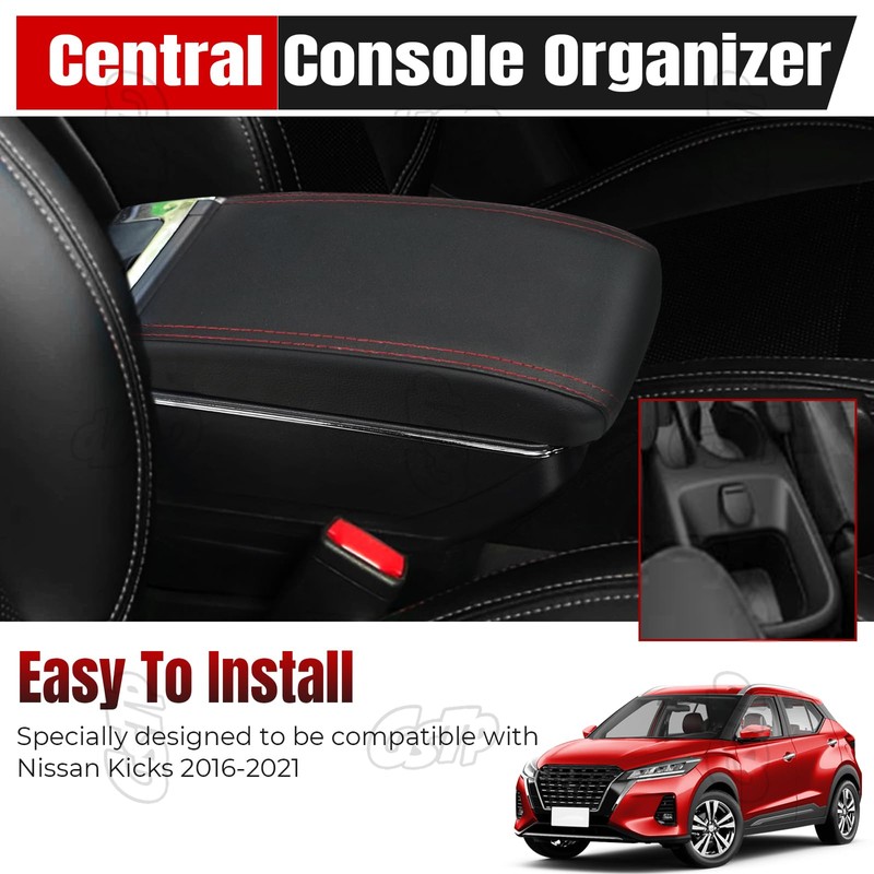 GSTP Center Console Armrest Compatible with Nissan Kicks 2016 2017