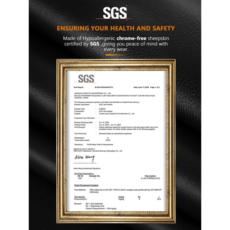 GSG SINCE 1998 Womens Chromium-free Genuine Leather Gloves Wool Lined