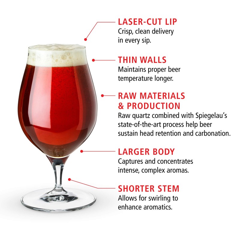 Spiegelau Barrel Aged Tulip Glass, European-Made Crystal Drinking Glasses Perfect