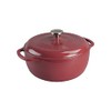 Lodge Enameled Cast Iron Dutch Oven, 6 Qt, Cranberry