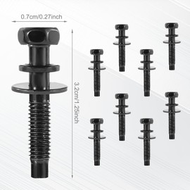 8pcs Air Filter Box Screws, Air Cleaner Fastener Replacement Part Number 90091P36000, Air Box Bolt Screws for Engine Air Filter Housing (Black)