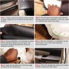 NLQR 2 Pcs Door Armrest Replacement Cover Leather Gray Compatible