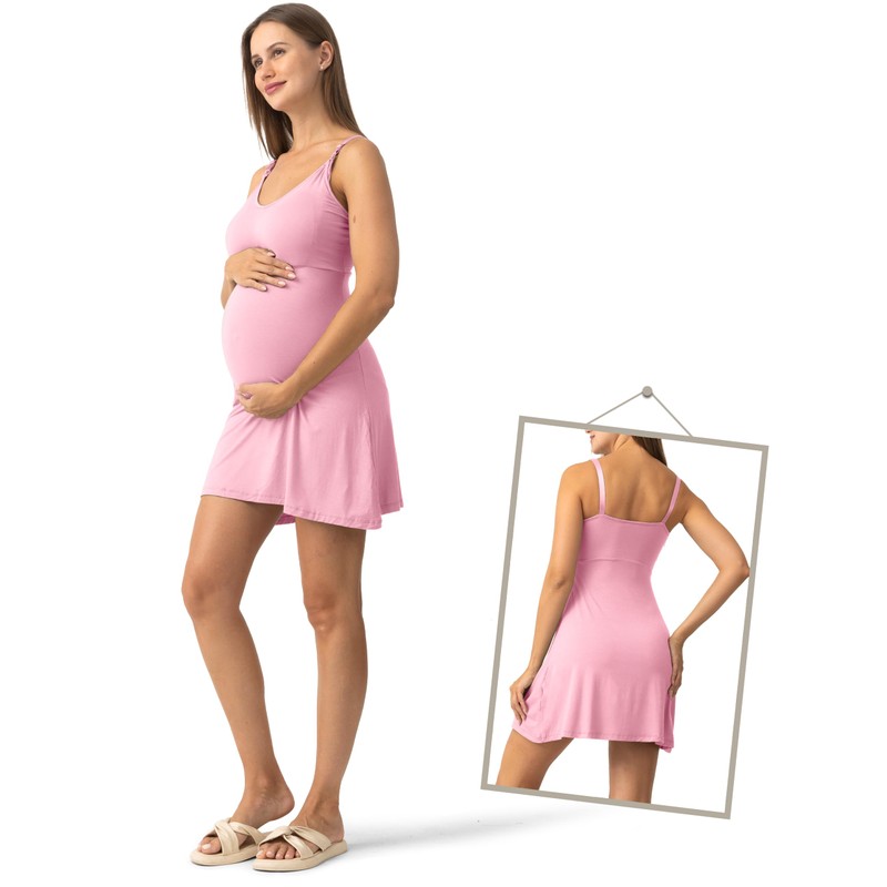 SUNNYBUY - Conjunto de bata de maternidad para mujer, 3