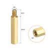 PATIKIL 25mm+6mm M4 Standoff Screws, 40 Pack Brass Hex PCB