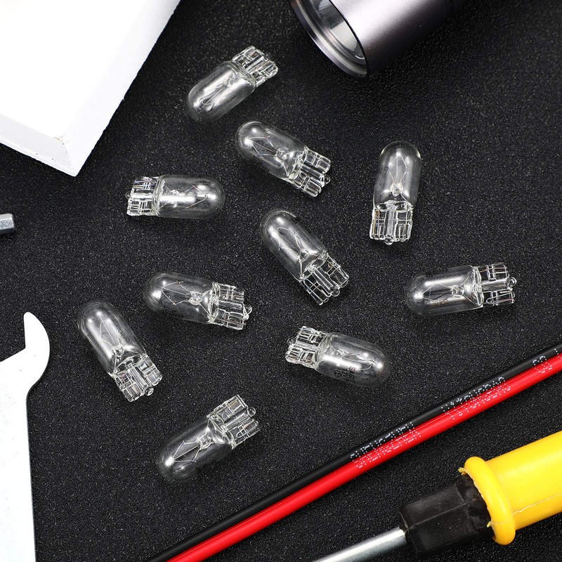 Honoson 1/4 Wedge Base 12V 5W Bulb Clear Krypton Light