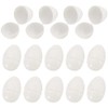 JIHUOO 50 Pcs Empty Plastic Easter Eggs White Blank Easter