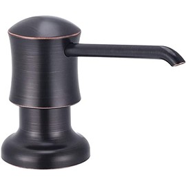 SAMODRA Sink Soap Dispenser for Kitchen Oil Rubbed Bronze Dish Lotion Dispenser 12 OZ Bottle Built in Design Refill from The Top