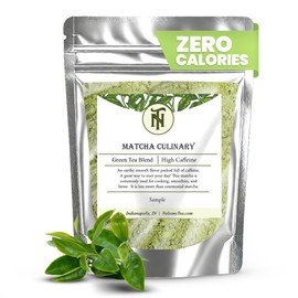 Nelson's Tea Organic Matcha Powder – Premium Culinary Grade Green Tea for Lattes, Smoothies & Cooking – Versatile, Ideal for Healthy Recipes, Baking & Beverages – (Sample 1 Oz)
