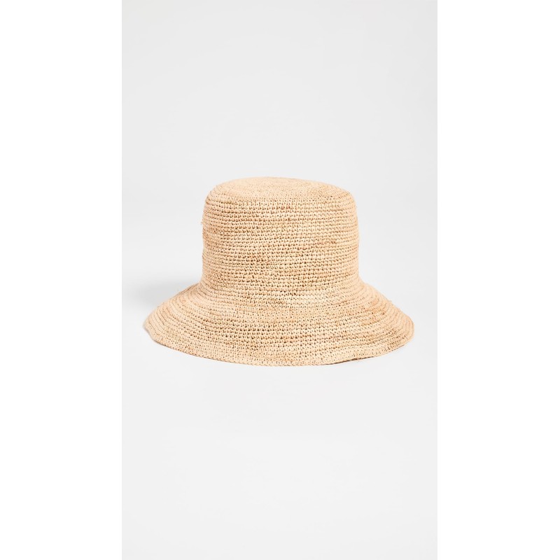 Hat Attack Women's Chic Crochet Bucket Hat, Natural, Tan, One
