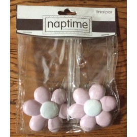 Naptime 2 Pair Naptime Finials~4 Total~Pink-Whi