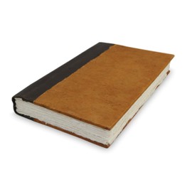 Nepali Collector Journal, Leather & Lokta, Writing Notebook with Handmade Paper. Made in The Himalayas of Nepal. (6x9, Terra Cotta)