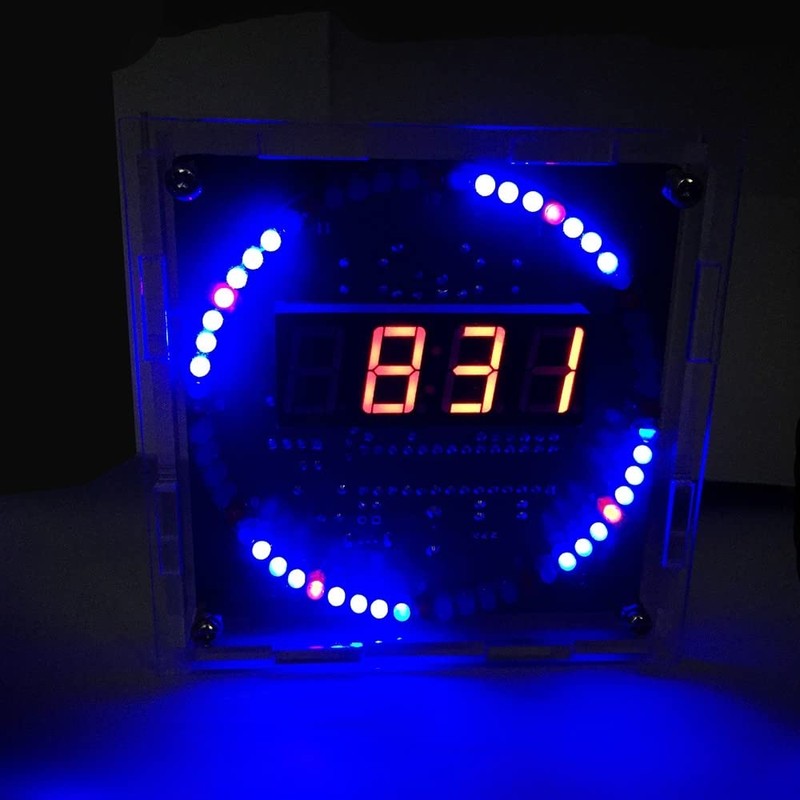 Rotating Digital LED Display Module, DS1302 DIY Clock Temperature Controller