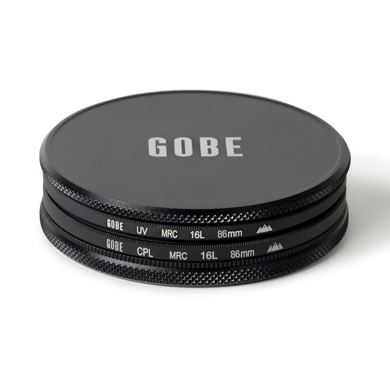 Gobe 86mm UV + Circular Polarizing (CPL) Lens Filter Kit
