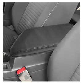 SXCY for 2024 2025 Sportage Armrest Cover for Kia Sportage 2024 2025 Accessories 2023 2024 2025 Sportage Center Console Cover 2024 2025 Sportage Middle Console Cover (Black Leather Cover)