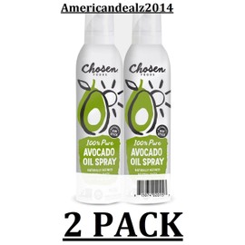 Chosen Foods 2 Pack- Chosen Foods 100% Pure Avocado Cooking Oil Spray 8oz Each