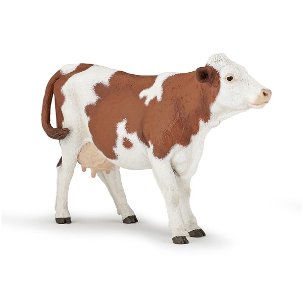 Papo Montbéliard Cow Figure, Multicolor,51165