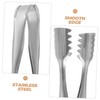 Vaguelly Stainless Steel Ice Cube Tongs Versatile Food Clips for