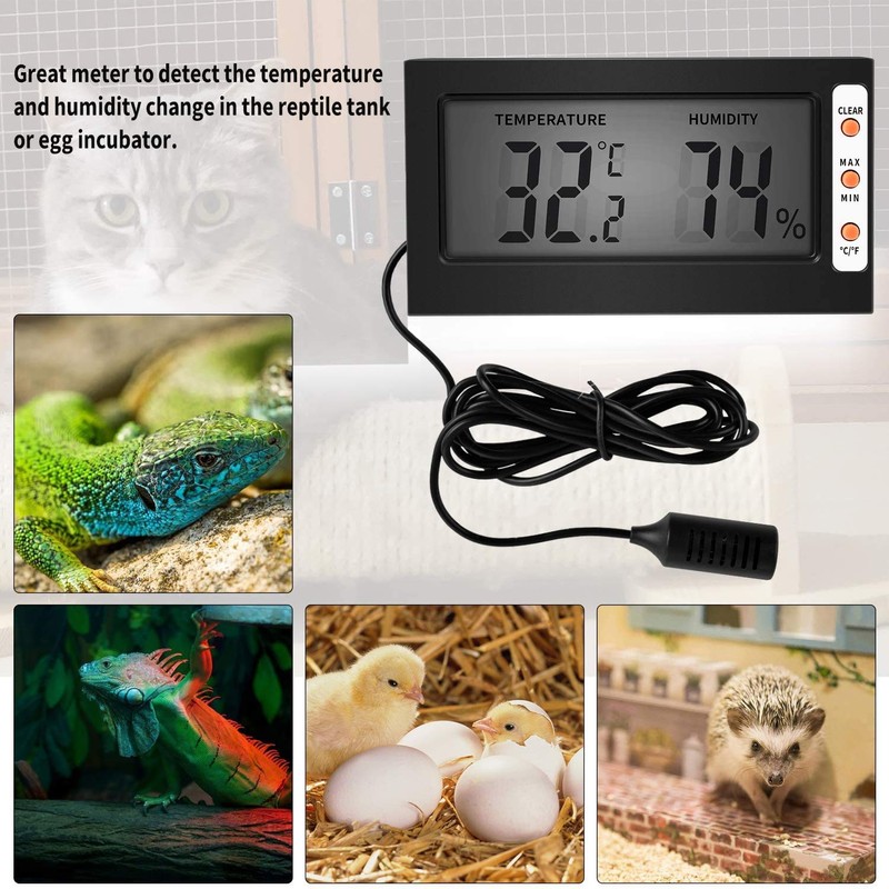 Simple Deluxe Digital Thermometer and Humidity Gauge with Remote Probes