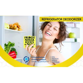 Ellis Harper Natural Fridge Fresheners - Lasts 12 Months - Unscented Charcoal Fridge Deodoriser and Freshener, Including Fridge Thermometer - Also for Lunch Bags and Cool Boxes