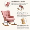 Furniliving Nursery Rocking Chair Modern Armchair Upholstered Glider Rocking Chair