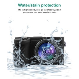 Camera Case for Sony A6600/ILCE-660 Durable and Lightweight Rubber Soft Silicone Camera Protective Cover(Black)