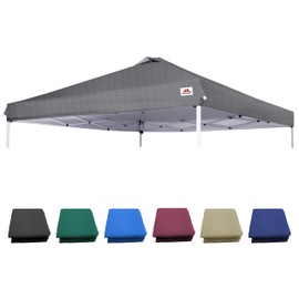 SCOCANOPY Replacement Top with Air Vent for 10x10 Canopy Frame, Canopy Cover ONLY, (Dark Grey,Ripstop)