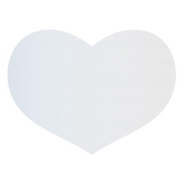 Calendars and More, Inc. Durable Blank Heart Shaped Corrugated White Yard Sign - Strong Coroplast - Great DIY Signs (1 Pack - White Heart)