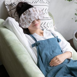 Natural Materials, Salt Power, Warm with the Power of Mung Beans, Salt Eye Pillow, Hinoki Forest, Beige, Large, 11.4 x 5.1 x 0.6 inches (29 x 13 x 1.5 cm), Wrap Your Eyes Firmly Wrap Around Your Eyes,