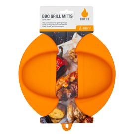 Drip EZ BBQ Grill Mitts - Heat Resistant up to 480°F - Durable Silicone for Grill Oven and Stove - Slip On Multipurpose - Dishwasher Safe