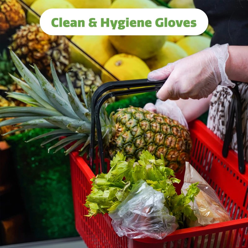 Comfy Package Disposable Vinyl Gloves – Clear, Latex-Free, Powder-Free, BPA-Free