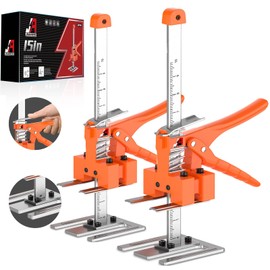 Labor Saving Handle 2 Pack,15 in Construction Jack,Multifunctional Furniture Jack for Installing Cabinets and Wall Tile Height Adjuster Handheld Lifter Tool, Load 440LBS
