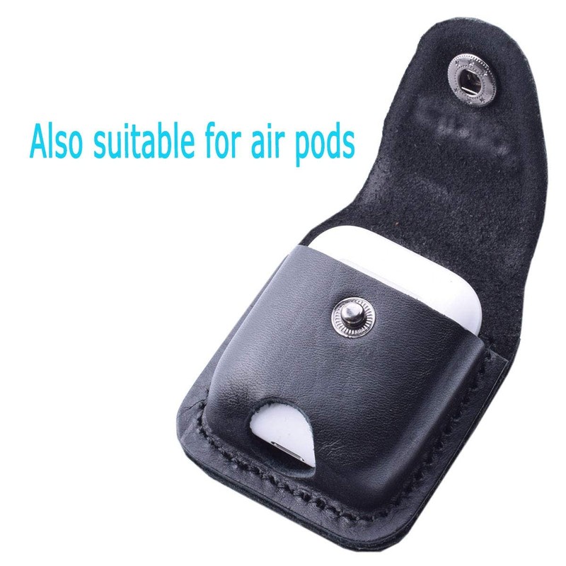 Funda de cuero para encendedor hecha a mano con bolsillo