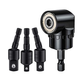 Angle Drill Attachment, 105° Right Angle Drill Adapter, Cordless Screwdriver Angle Attachment for Hand Drills, Electric Drill Accessory for Tight Spaces and Precision Work