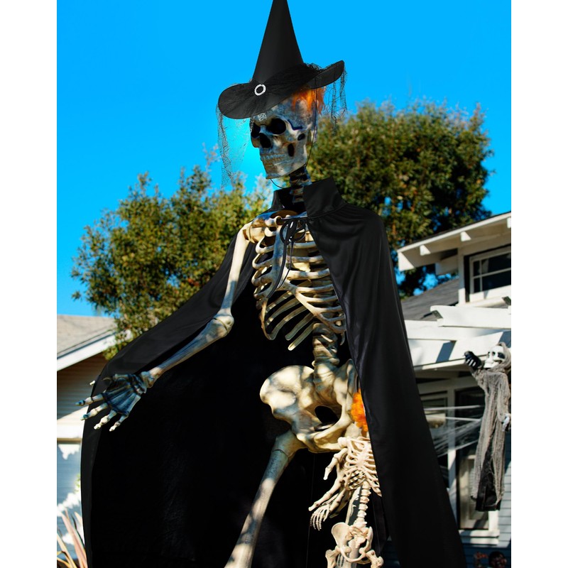 Tarpop Halloween 12 ft Skeleton Outfit Set Giant Skeleton Witch