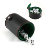 GWHOLE Leather Dice Cup with 10 Dice Set for Dice