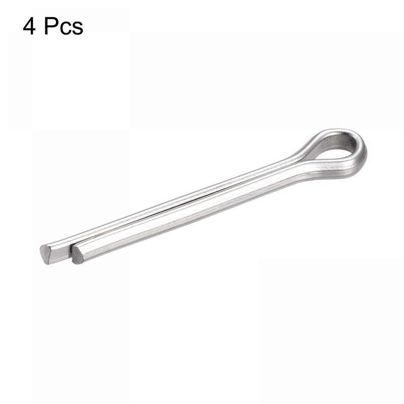 sourcing map Split Cotter Pin, 4mm x 30mm 316 Stainless