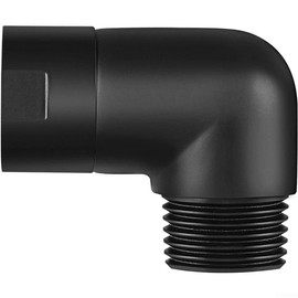 Solid Brass Shower Head Elbow Adapter 90 Degree Shower Arm Extension Adapter Elbow Adapter for Shower Head Bathroom Black