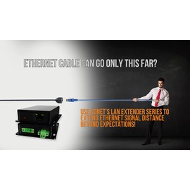 Ethernet Range Extender 600m 2000ft Over Twisted UTP kit or BNC Cable or Copper Wire - Compatible with Any Ethernet Device - LAN Distance Repeater Booster Bridge - BNC to 2PIN adapters in Set