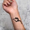 4 x 'Leaping Dancer' Temporary Tattoos - Water Resistant, Skin-Safe,